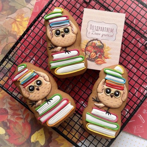 🦉📚 Wise Owl Teacher Cookie Cutter + Stamp 🍎 3D model