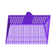 Chicken Scoop Rake_Shovel V6_Smaller 4mm Holes _ Dollar Tree Pole Adaptor_Pooper Scooper.stl Coop's Chicken Rake - Pooper Scoop Shovel Rake