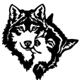 2.png 狼と狼の壁飾り