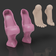 untitled.193.png shoes + foot / 7 3d shoes / model for bjd doll / 3d printing / 3d doll / bjd / ooak / stl / articulated dolls / file