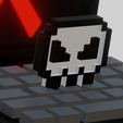skull.png A computer infected with a virus for your keychain