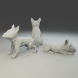 5.png Low polygon bull terrier 3D print model  in three poses