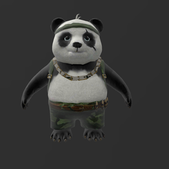 Panda.png STL file Panda Free Fire・3D printing template to download