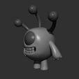 t2.jpg Cute Yellow Four-Eyed Alien Toy  3D Print Model