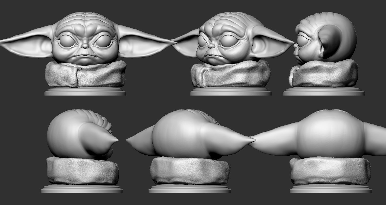 01.jpg Archivo STL El bebé Yoda (El Niño)・Modelo para descargar y imprimir en 3D, F-solo