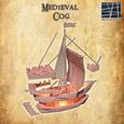 Medieval-Cog-5-re.jpg Medieval Cog Ship 28 MM Tabletop Terrain