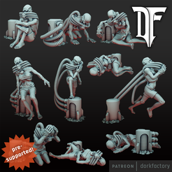 cultists_sacrificial_presupported.png Download STL file Sacrificial Cultists • 3D printable template, dorkfactory