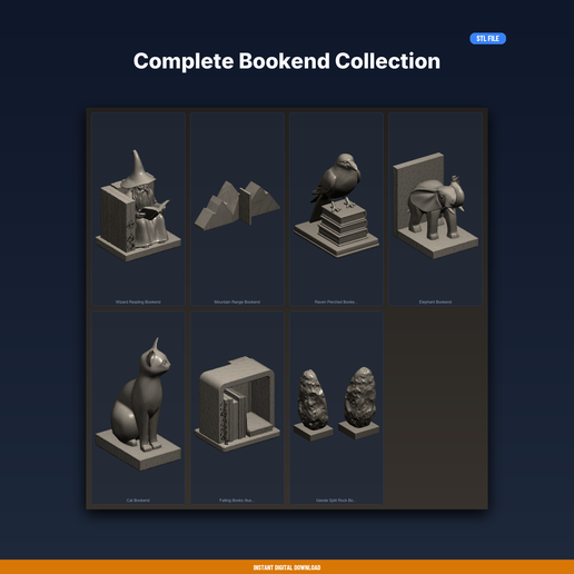 Complete Bookend Collection - 7-Model STL Bundle