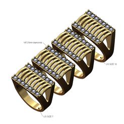 Diamond-wire-split-recta-signet-ring-size7to10-00.jpg Diamond wire top rectangular ring US sizes 7to11 3D print model