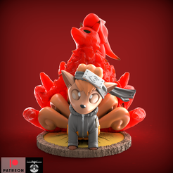 1.png STL-Datei Vulpix Naruto・3D-druckbares Modell zum Herunterladen