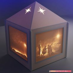 01a.jpg STL file Christmas lantern with lithopanes - (for electric light sources)・Design to download and 3D print