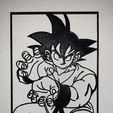 Goku-2.jpg Dragon Ball: Goku Kamehameha - Framed lithograph