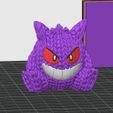 5.jpg Gengar Crocheted Style 3D Printable Model  Print in Place, No Supports