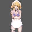 7.jpg STL file FISCHL GENSHIN IMPACT MAID STATUE CUTE GIRL MAID GAME CHARACTER ANIME 3D print model・Model to download and 3D print