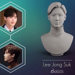 01.jpg STL file Lee Jong Suk portrait 3D print model・3D printable model to download