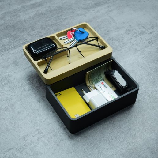 📦 Tray Box With Magnetic Rotating Mechanism・ 3D File for 3D printing・Cults