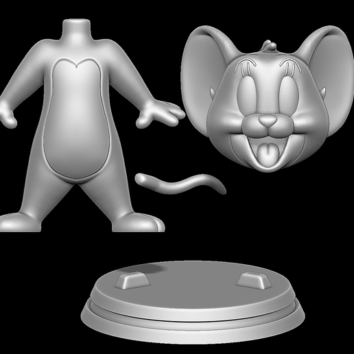 8.png STL file Jerry - Tom and Jerry・Model to download and 3D print, SillyToys
