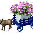 burro22.jpg flowerpot donkey matera donkey with cart