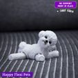 3.jpg Caniche Toy - Bichon Frise el juguete articulado realista para perro (#38)