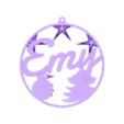 Emy v4.stl CHRISTMAS DECORATION FIRST NAME Emy