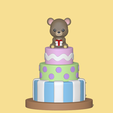 Bear-Cake1.png 3D file Bear Cake・3D print design to download