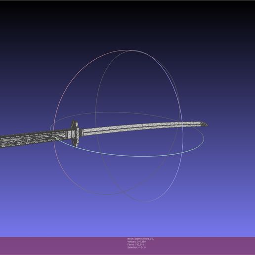 meshlab-2022-01-14-07-09-18-45.jpg STL file Akame Ga Kill Akame Sword And Sheath Printable Assembly・Template to download and 3D print, julian-danzer