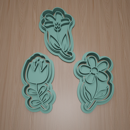 Simple flower kit Cookie cutter