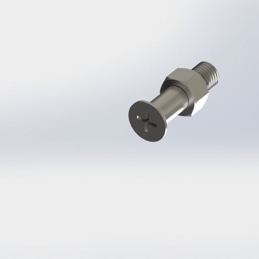 screw and nut mechanism - 3D model önizlemesi