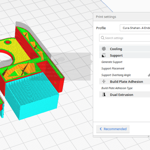 Support-Print.PNG Eryone ThinkerS Driect Drive Extruder Mount