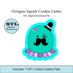 Etsy-Listing-Template-STL.png Octopus Squish Cookie Cutter | STL File