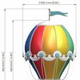 DIMENSIONS.jpg Fichier 3D Lampe montgolfière・Modèle pour impression 3D à télécharger