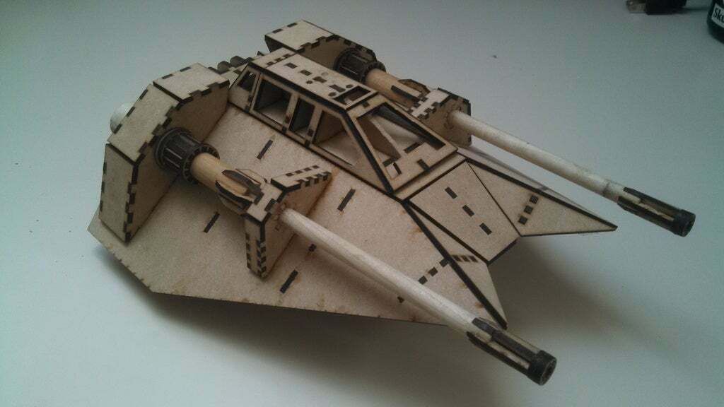 Star Wars Snowspeeder 3D Puzzle Metall Modell Laser Cut Bausatz 