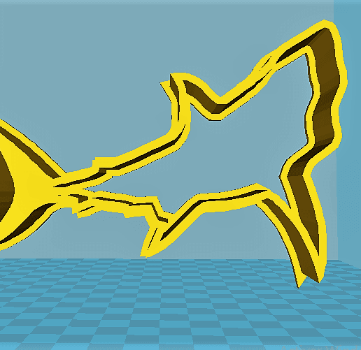 Shark cookie cutter - 3D model önizlemesi