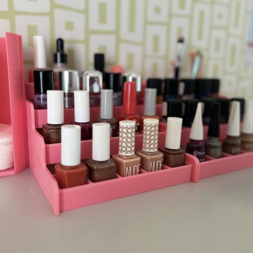 Portable-Makeup-Stand.jpg Modern Modular 3D Printed Makeup Stand – Ultimate Cosmetic Organizer