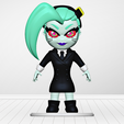 22.png Rebecca + Wednesday + Jinx ( Cyberpunk 2077 edgerunners, Addams Family, League of Legends: Arcane )  FUSION, MASHUP, COSPLAYERS, ACTION FIGURE, FAN ART, CROSSOVER, TOYS DESIGNER, Chibi