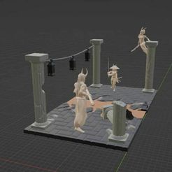 samurai-showdown.jpg Free STL file Samurai Diorama・Model to download and 3D print