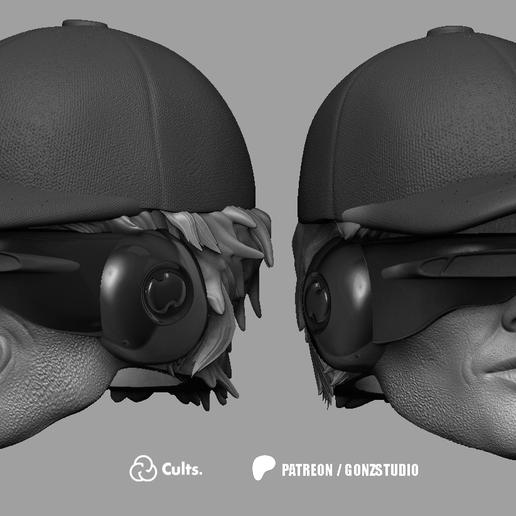 🧢 CYCLOPS HEAD / XMEN CAP VERSION・ STL File for 3D printing・Cults