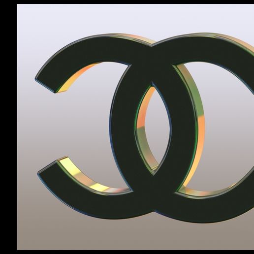 Chanel (CC) logo - 3D model önizlemesi