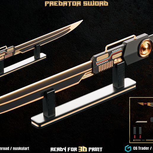 🗡️ Predator Sword - Luxury Decor - REAL SIZE - 3D Printing Legendary ...