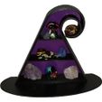 Witch-Hat-Shelf-Pic1.jpg 3D Witch Hat Standing 3-Tier Shelf STL Gothic Wiccan Crystal Display