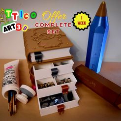 Diseño-sin-título-30.jpg STL file COMPLETE SET OF CHESTS OF DRAWERS AND PENCIL HOLDERS・3D printer design to download