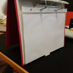 A5-Tabletop-Flipchart-Clip5.jpeg Free 3D file Tabletop Flipchart Clip for A5 Ring Binder・3D printer design to download