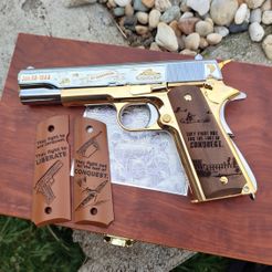 IMG_20230326_145056.jpg Fichier 3D Colt 1911 Anniversary grip set of D-DAY OPERATION OVERLORD・Design pour imprimante 3D à télécharger