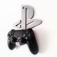 PS4 Wandhalter Pic.jpg Free STL file PS4 Controller Wallholder・3D printer design to download