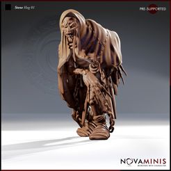ial aS PRE-SUPPORTED NOVAMINIS MONSTERS WITH CHARACTER 3D file Stone Hag 01・3D printable model to download, NovaMinis