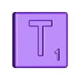 Single_Cut_T.STL Fichier STL gratuit Pièces et support SCRABBBLE・Modèle imprimable en 3D à télécharger
