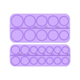sae_socket_trays.stl SAE 3/8インチドライブ ソケットトレイ 230mm ベッド