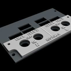 1.png STL-Datei BOEING 737 ÜBER KOPF - HYDRAULIKPANEL・3D-Druckvorlage zum Herunterladen