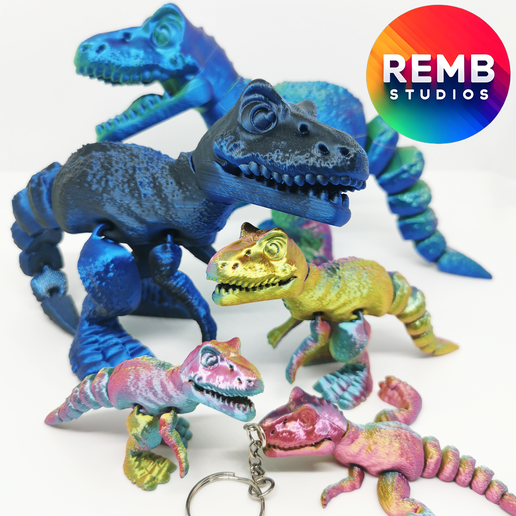 Trex-Remb-Studios-12.png Динозавр Flexi T-Rex | Articulated Trex NO support
