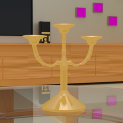 Chandelier 3d model.PNG STL-Datei Candle holder for candlesticks・Design für 3D-Drucker zum herunterladen, 3Dgraph